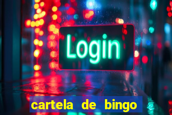 cartela de bingo cha de panela