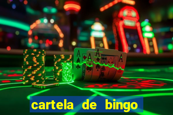 cartela de bingo cha de panela